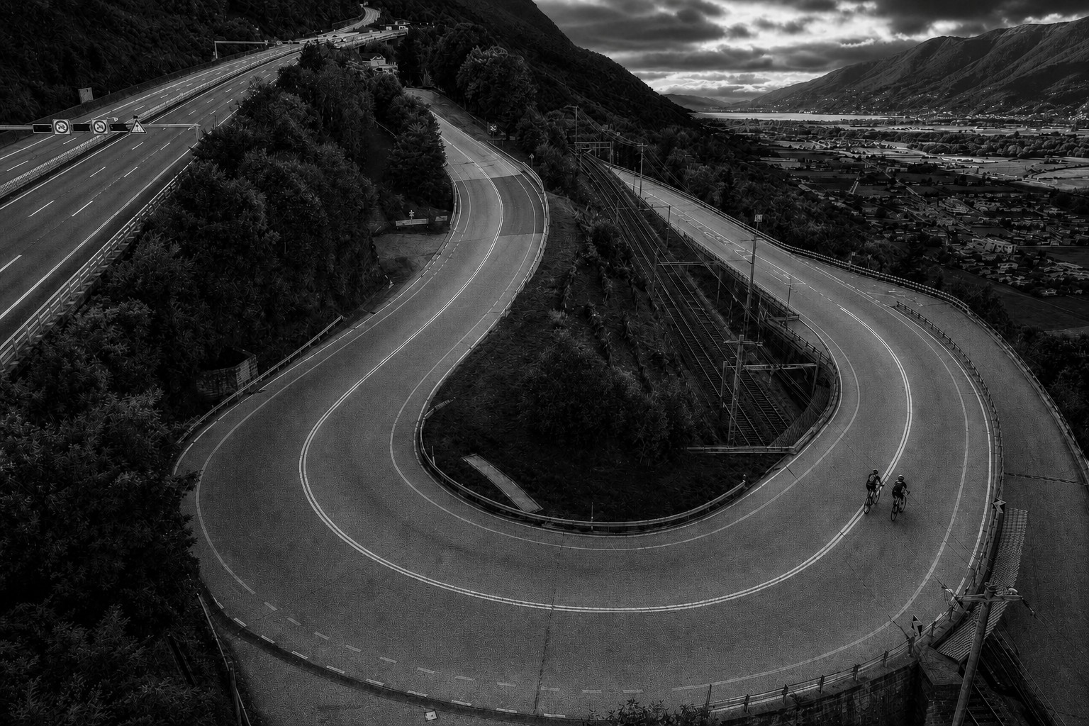 Monte Ceneri — winding mountain road